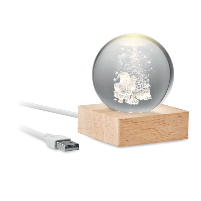 Kerst LED glas bol