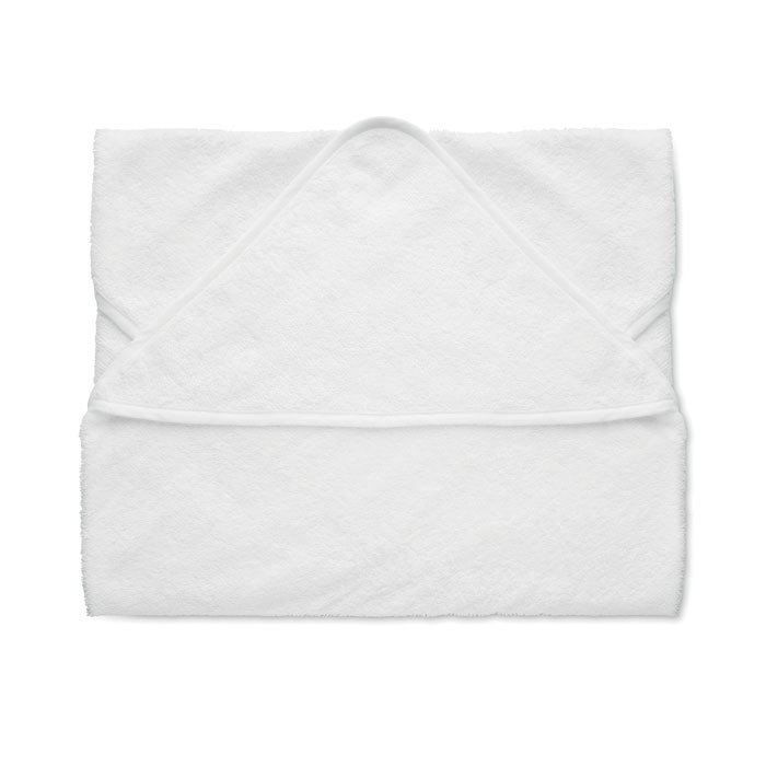 Katoenen babyhanddoek met kap