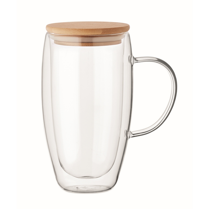 Dubbelwandige glazen mok 450ml