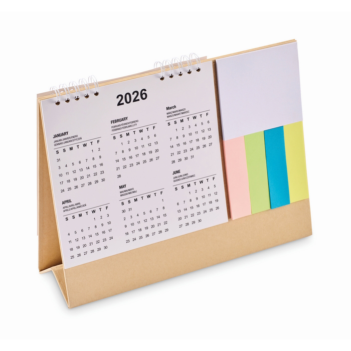 Bureaukalender met memoblok