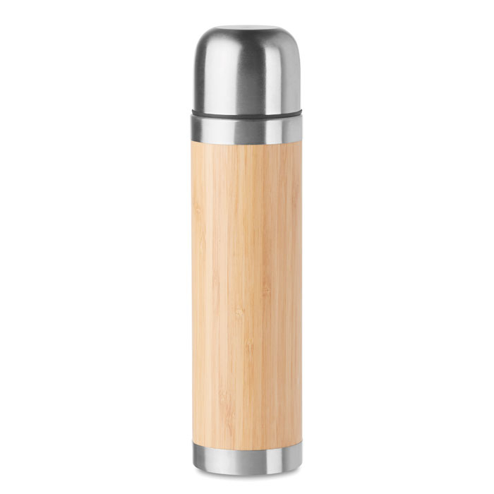 Thermosfles met bamboe