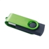 Rubber / metalen memory stick. - groen