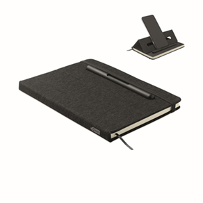 A5 notitieboek telefoonhouder - zwart