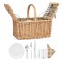 4-persoons rotan picknickmand - hout