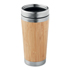 Roestvrijstalen reisbeker 400ml - hout