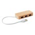 USB hub bamboe 3 poorten - hout