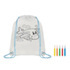 Non-woven trekkoord rugzak - hemelsblauw