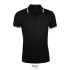 PASADENA heren polo 200g - Zwart/Wit