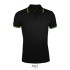 PASADENA heren polo 200g - Black/Lime