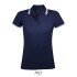 PASADENA dames polo 200g - french navy/white