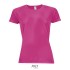 SPORTYdames t-shirt 140g - neon roze 2