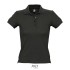 PEOPLE dames polo 210g - Zwart